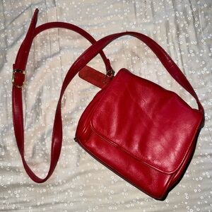 Worthington Red Leather Crossbody